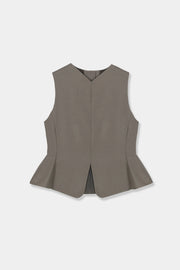 Chaleco tailored peplum