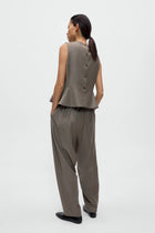 Chaleco tailored peplum