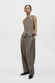 Chaleco tailored peplum