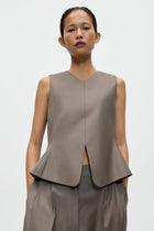 Chaleco tailored peplum