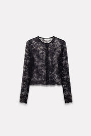 Top chantilly botones