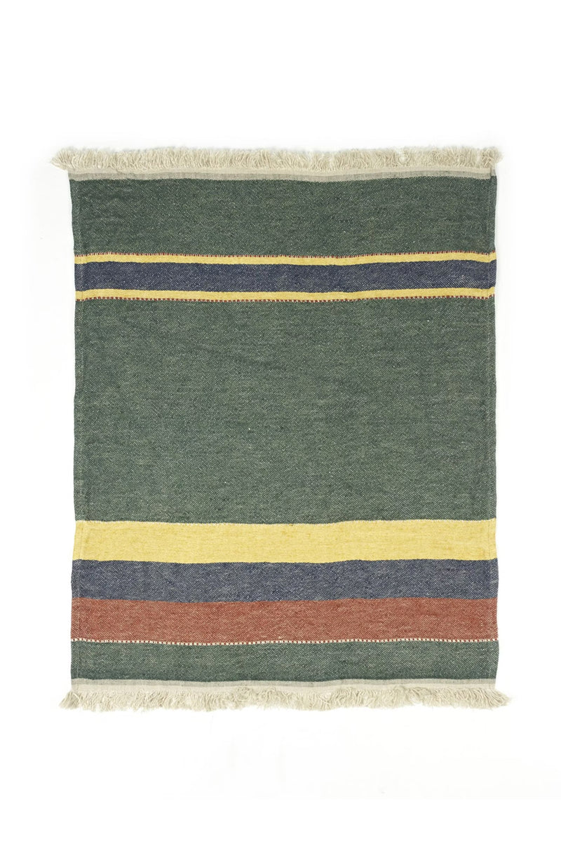 Multicolored green towel