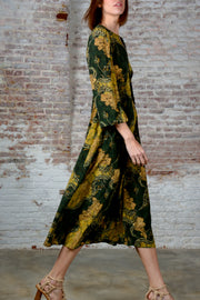 Vestido Amebas Camisero Cintura Fruncida