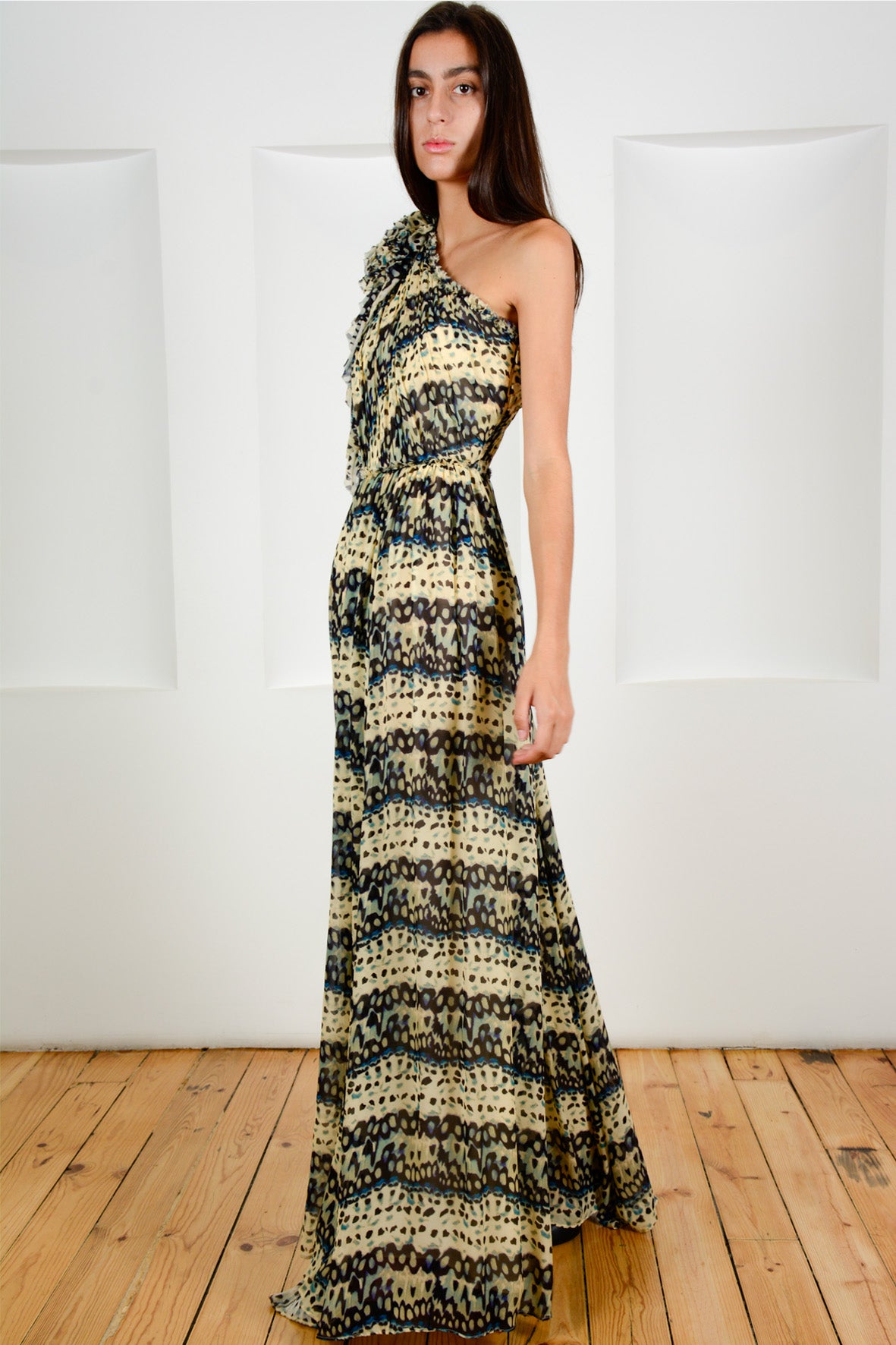 Vestido asimétrico mariposa