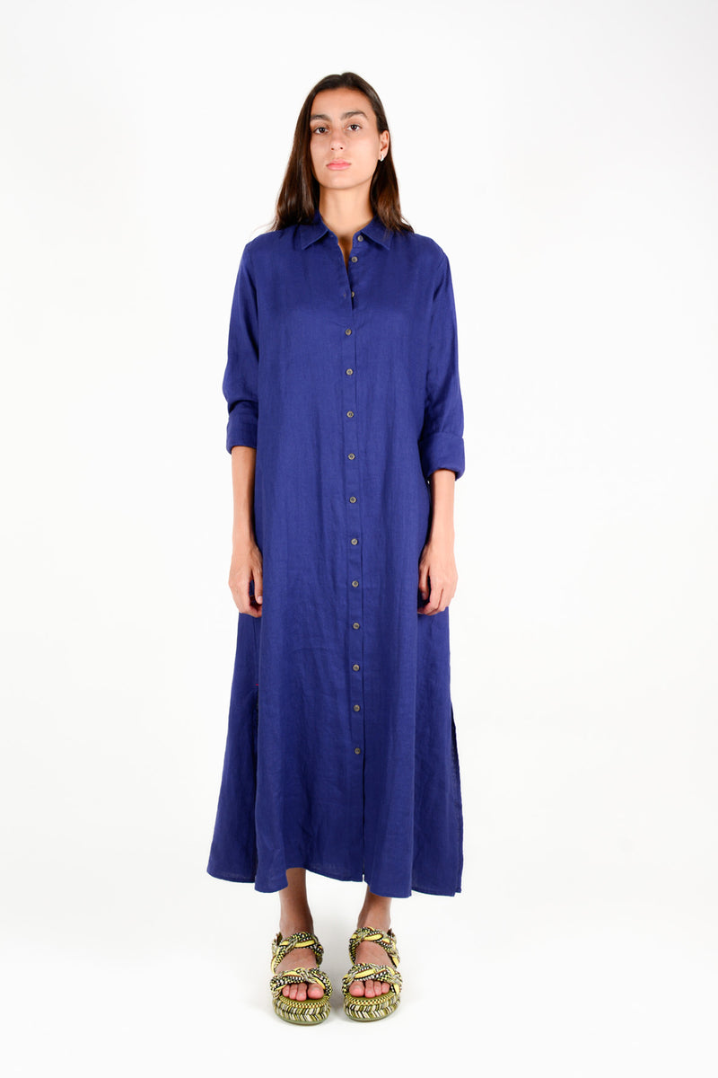 Vestido largo azul
