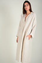 Vestido oversize lino manga larga