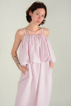 Vestido globo merengue powder