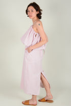 Vestido globo merengue powder