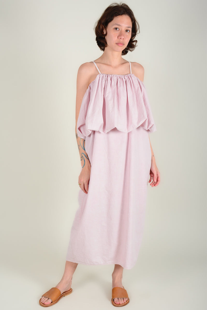 Vestido globo merengue powder