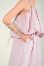 Vestido globo merengue powder