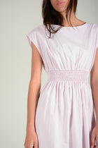 Vestido cuello barco goma cintura