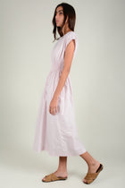 Vestido cuello barco goma cintura