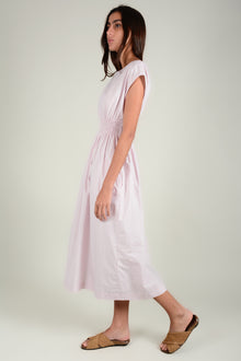 Vestido cuello barco goma cintura