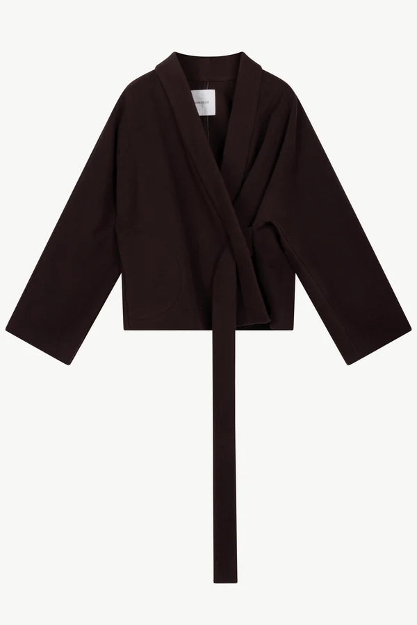 Chaqueta cruzada cinturón
