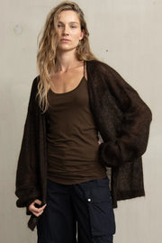 Chaqueta mohair sin botones