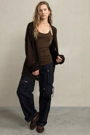 Chaqueta mohair sin botones