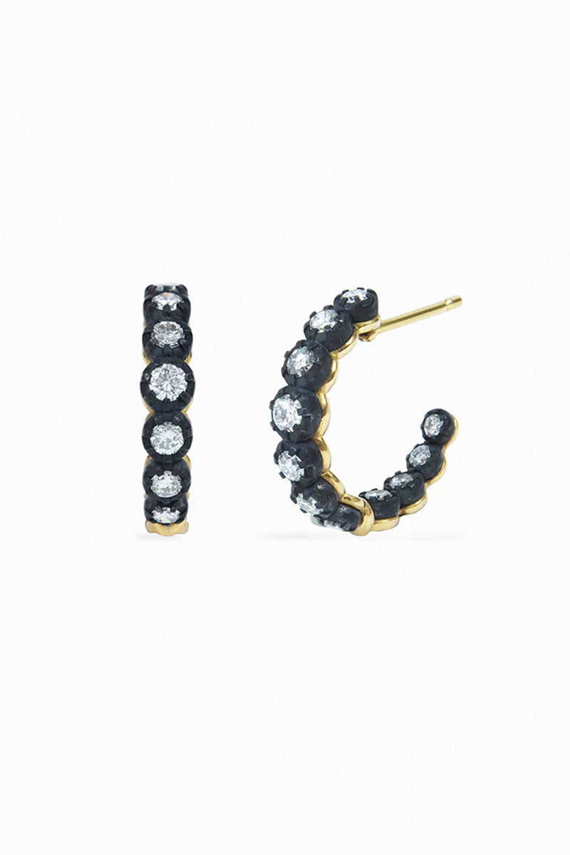 Aros mini con diamantes