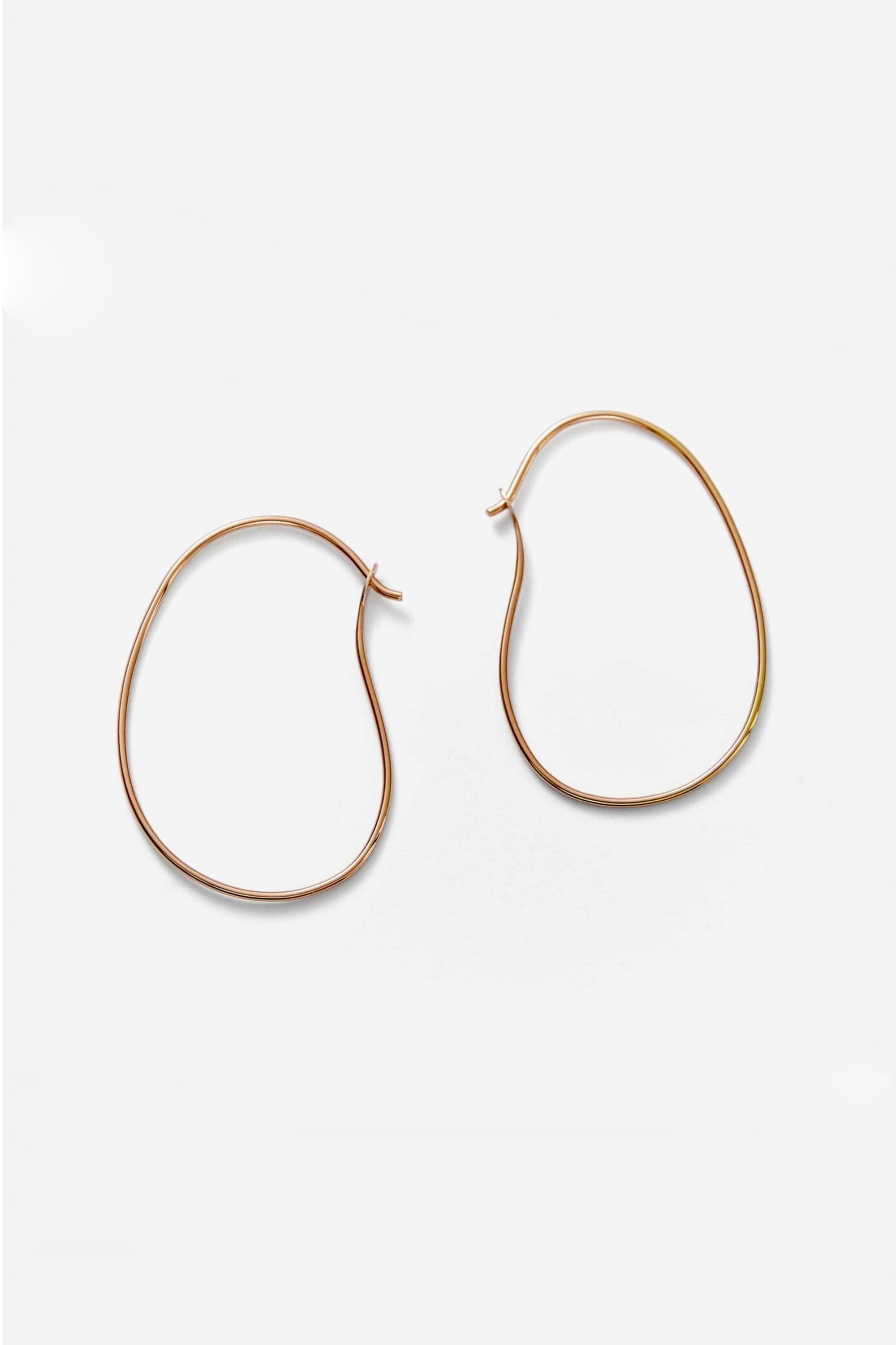 Gold oval hoops