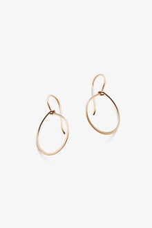 Flat gold hoops