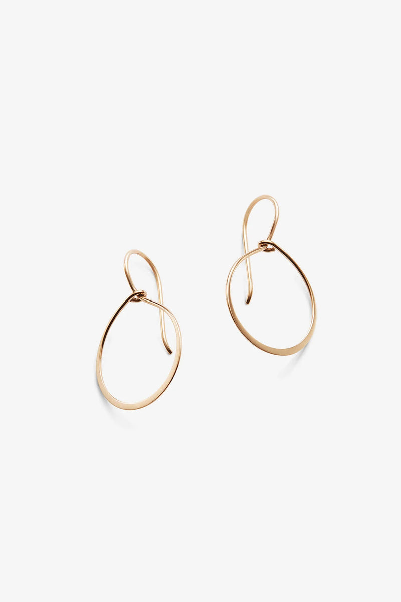 Flat gold hoops