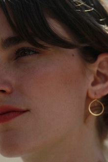 Flat gold hoops