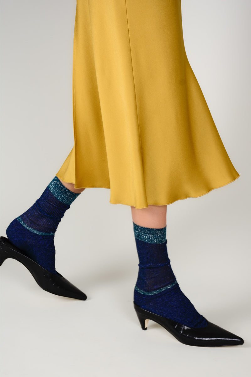 Calcetín finito lurex