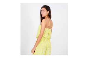 Top nudo escote mancha dorada