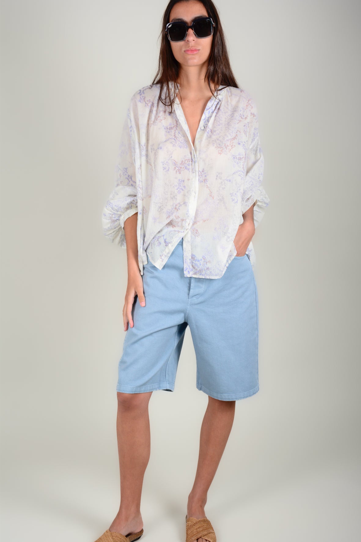 Camisa voile flores y amebas