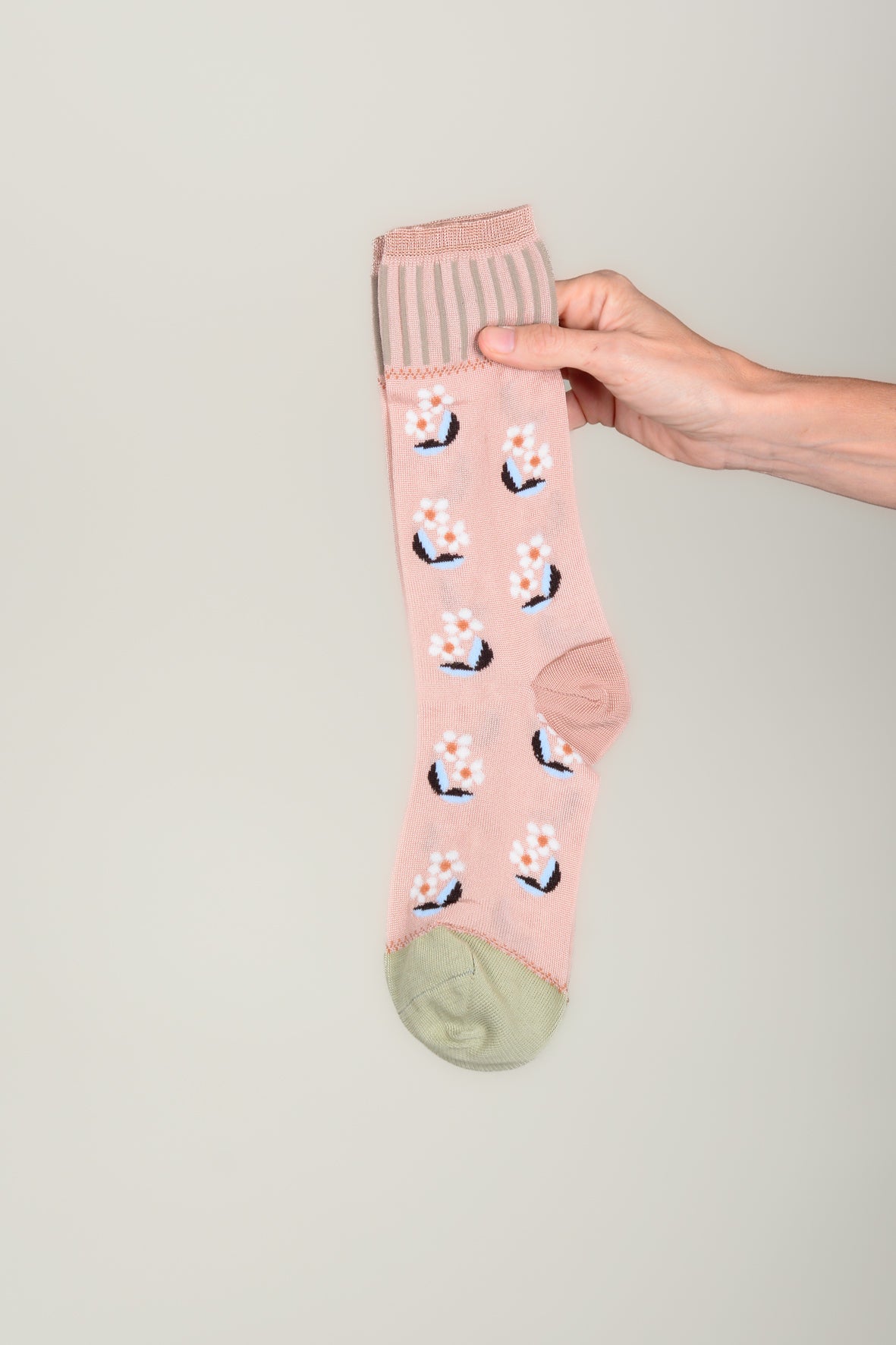 Calcetín flores
