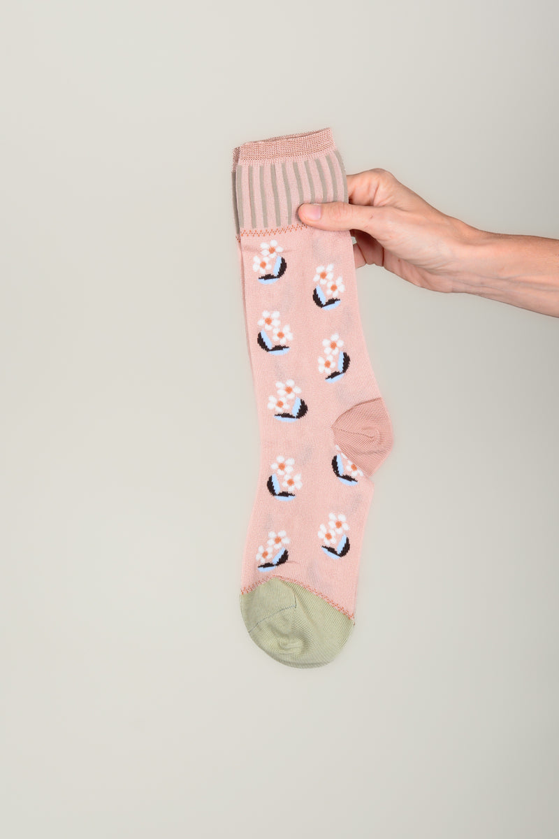 Calcetín flores