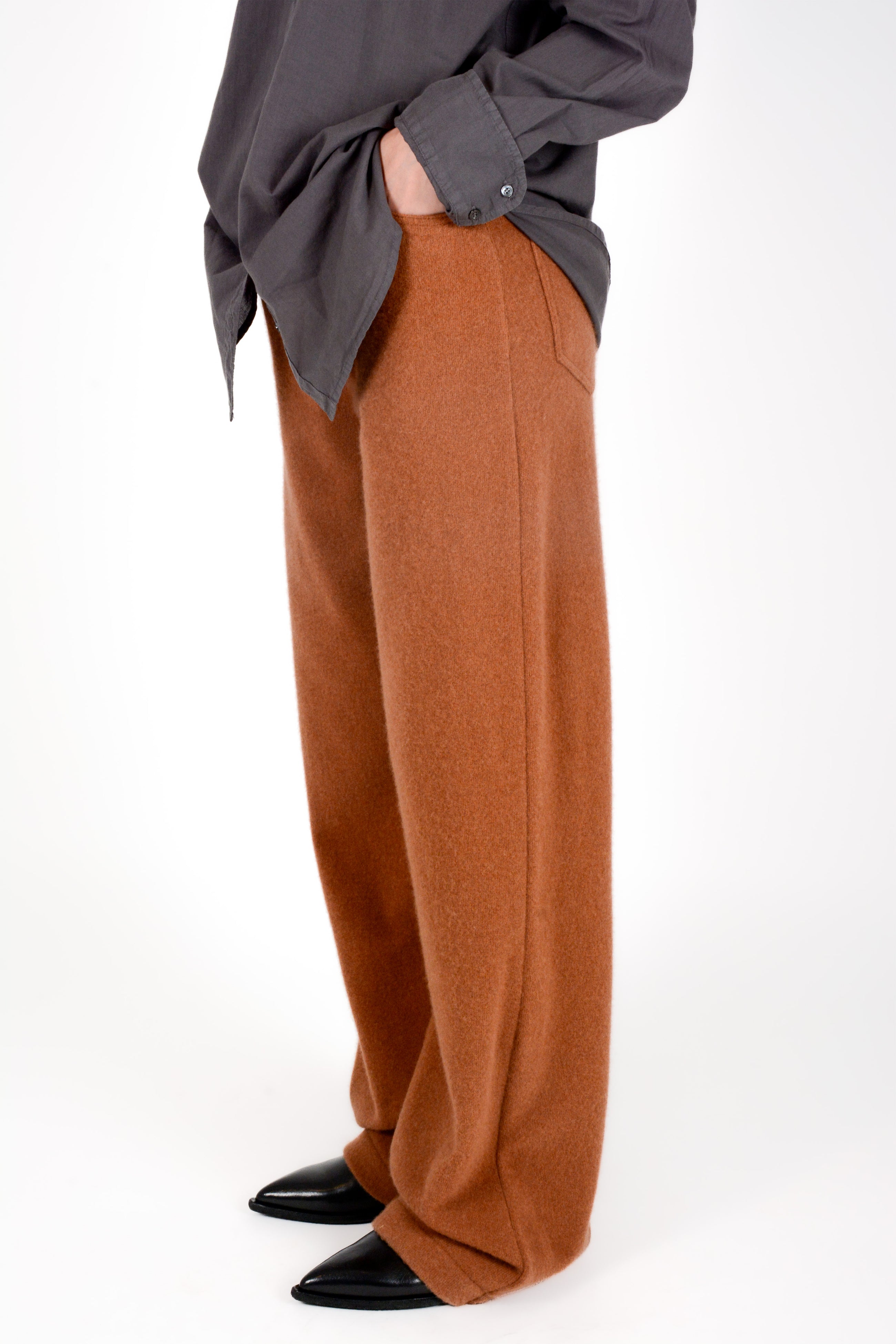 Pantalón lana cashmere recto