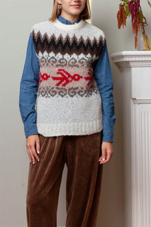 Chaleco fairisle birds