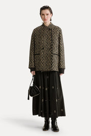 Chaqueta chevron jacquard oversized