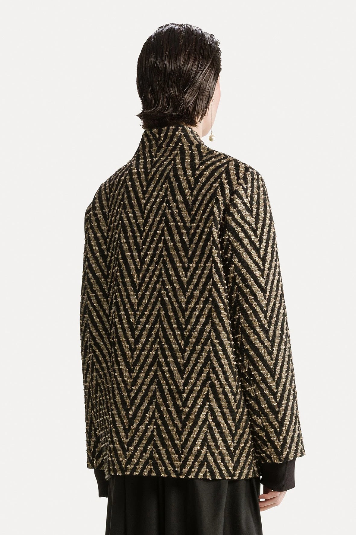 Chaqueta chevron jacquard oversized