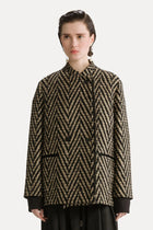 Chaqueta chevron jacquard oversized