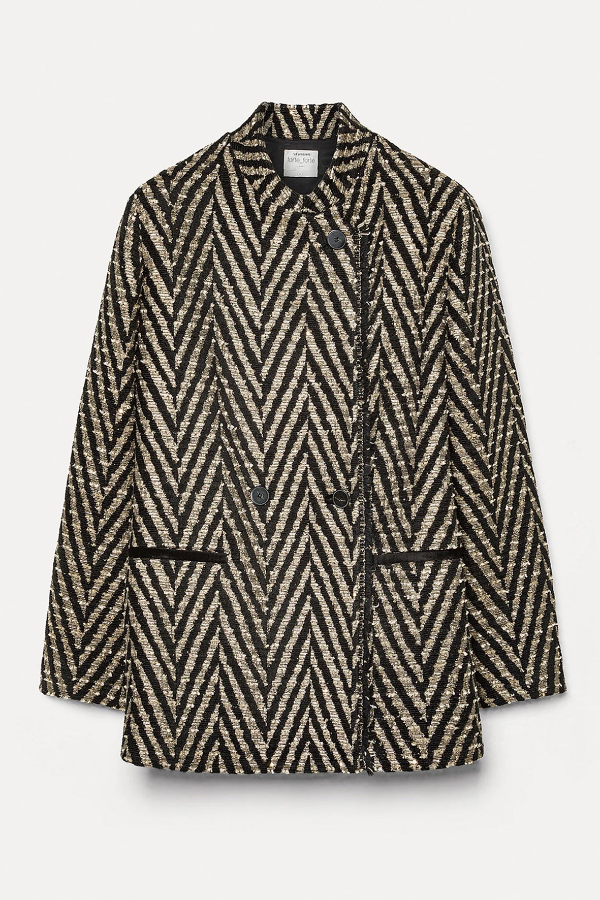 Chaqueta chevron jacquard oversized