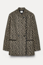 Chaqueta chevron jacquard oversized
