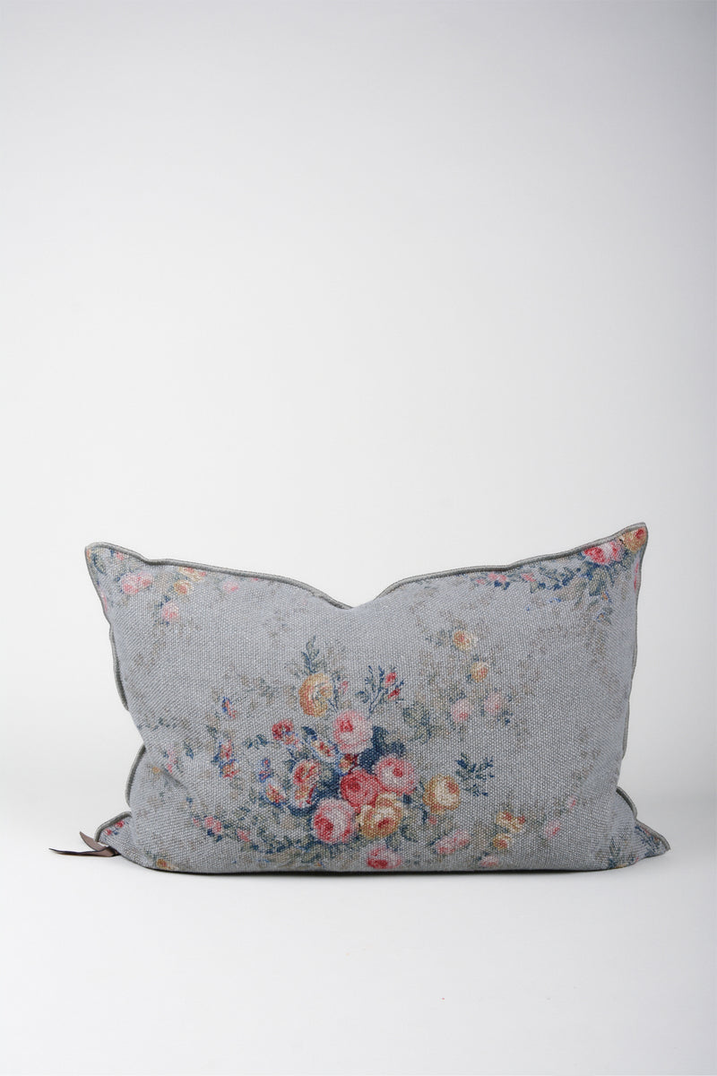 Almohadón flores lino wabi sabi imprime