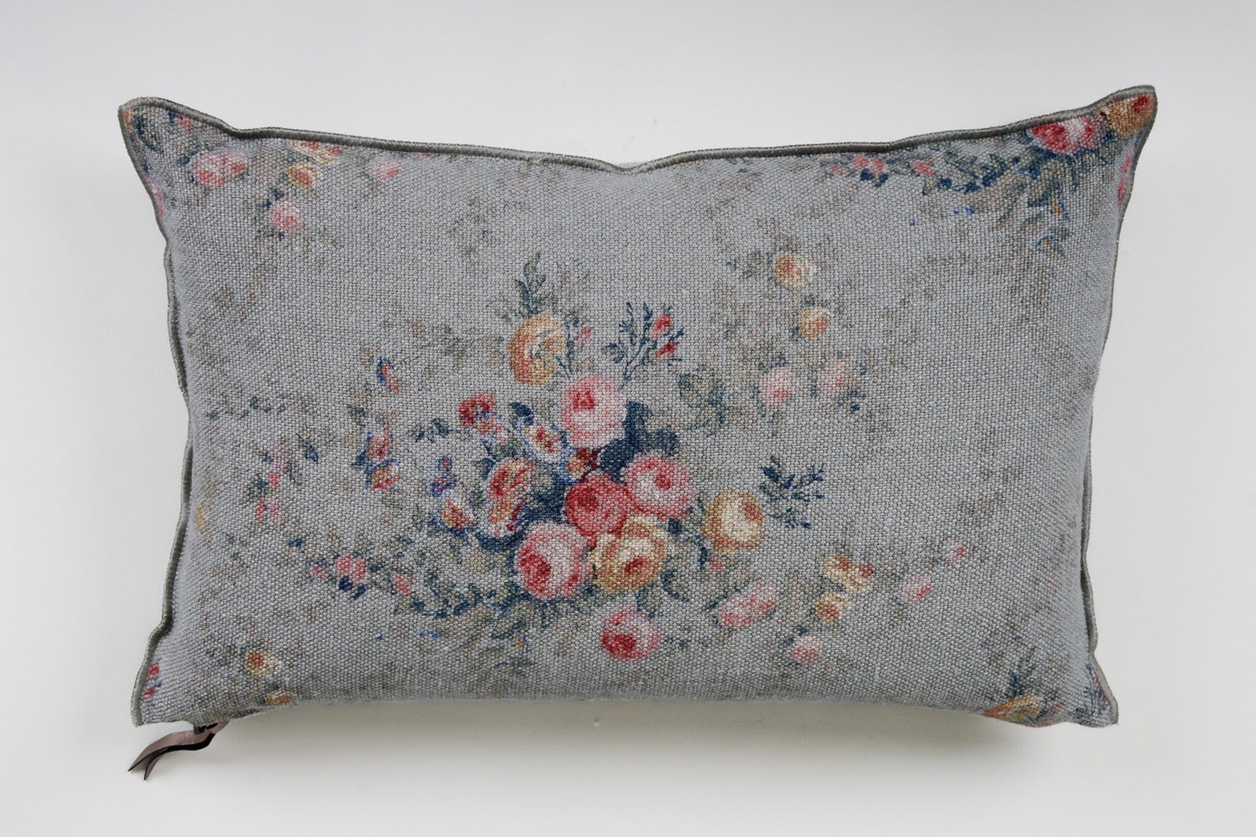Almohadón flores lino wabi sabi imprime