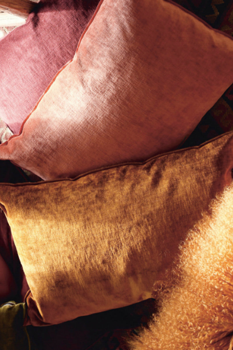 Almohadón terciopelo rosa