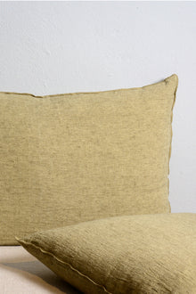 Linen cushion amande