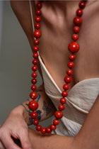 Collar coral variado irregular L