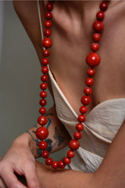 Collar coral variado irregular L