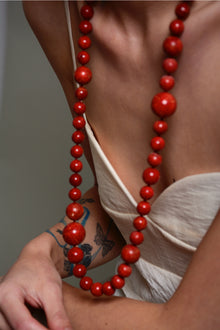 Collar coral variado irregular L