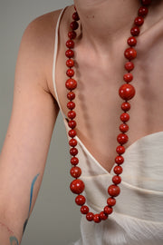 Collar coral variado irregular L