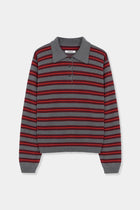 Polo rayas anchas y raya roja