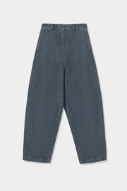 Pantalón washed denim curved