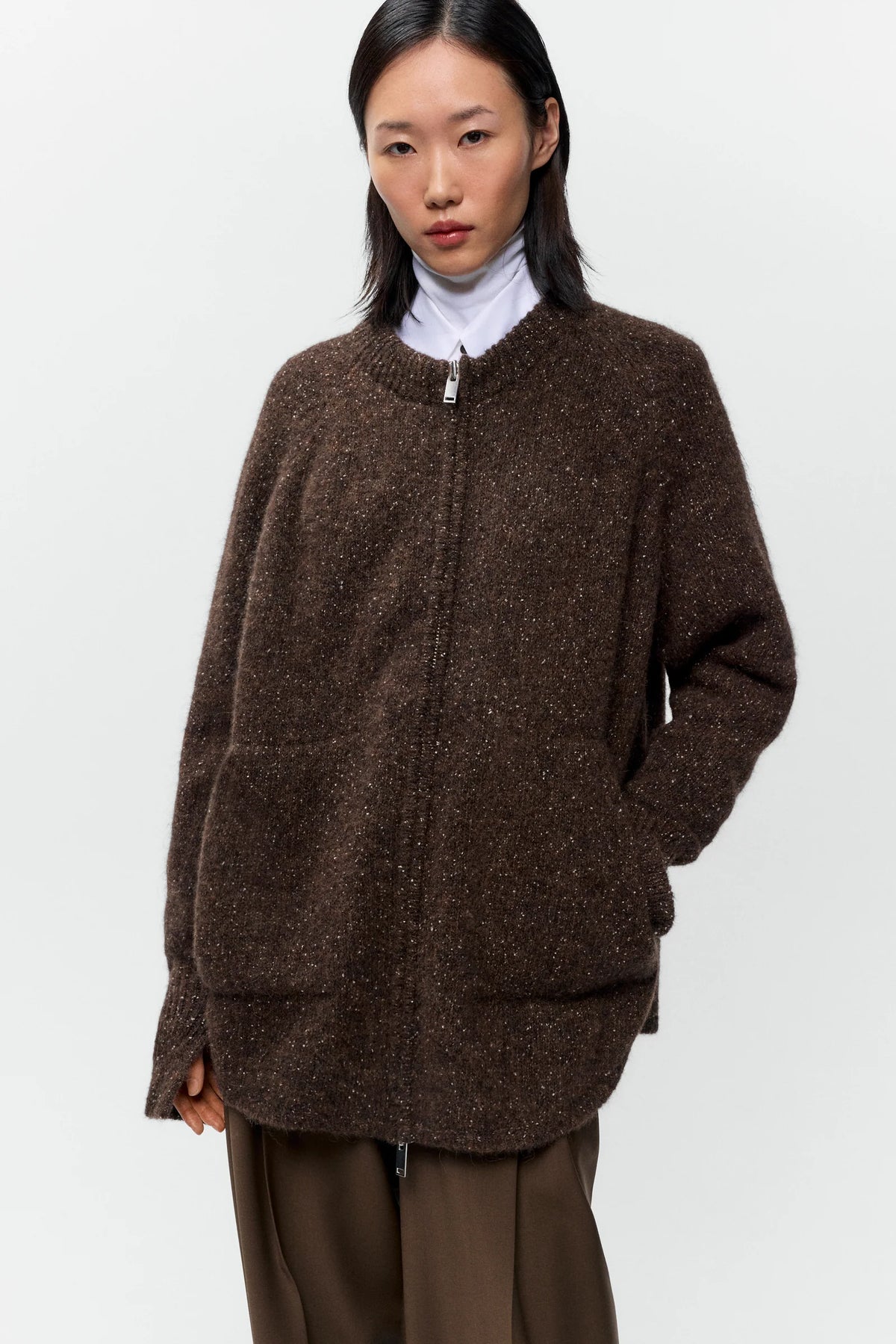 Chaqueta grano cremallera