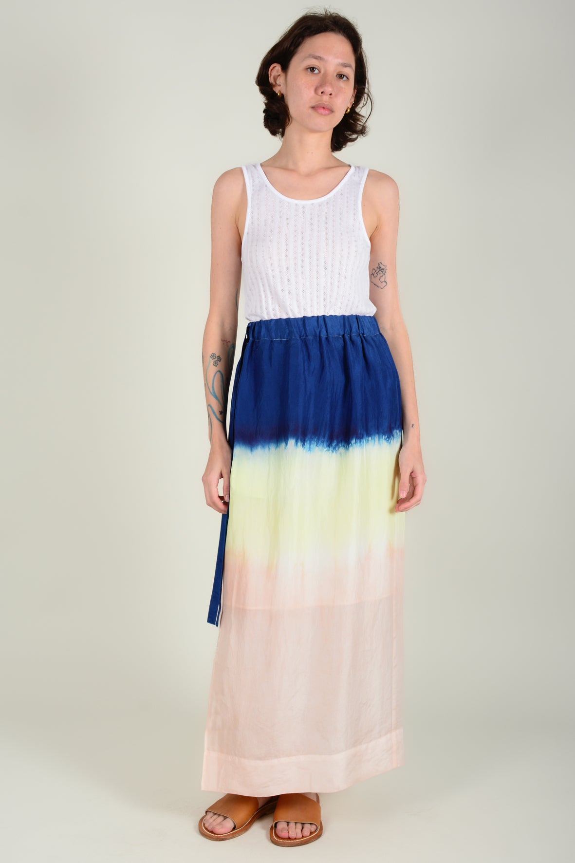 Falda 3 franjas color