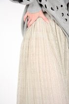 Falda encaje metalizado